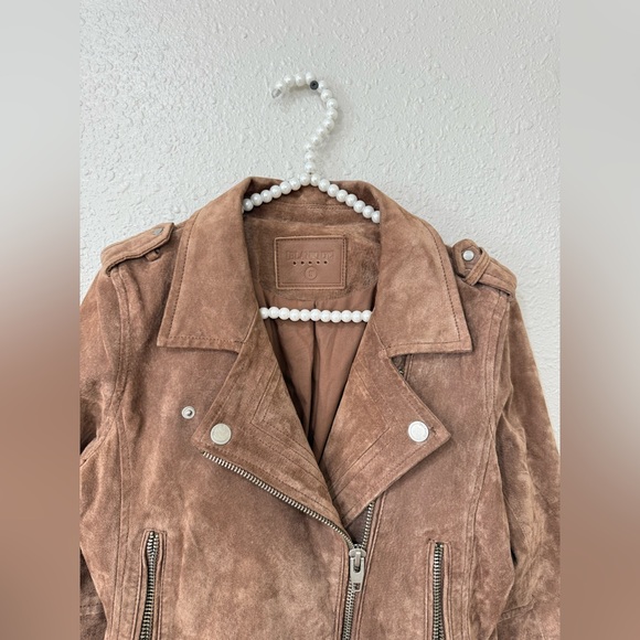BLANKNYC Morning  Suede Moto Jacket French Taupe Sz S - Picture 4 of 11